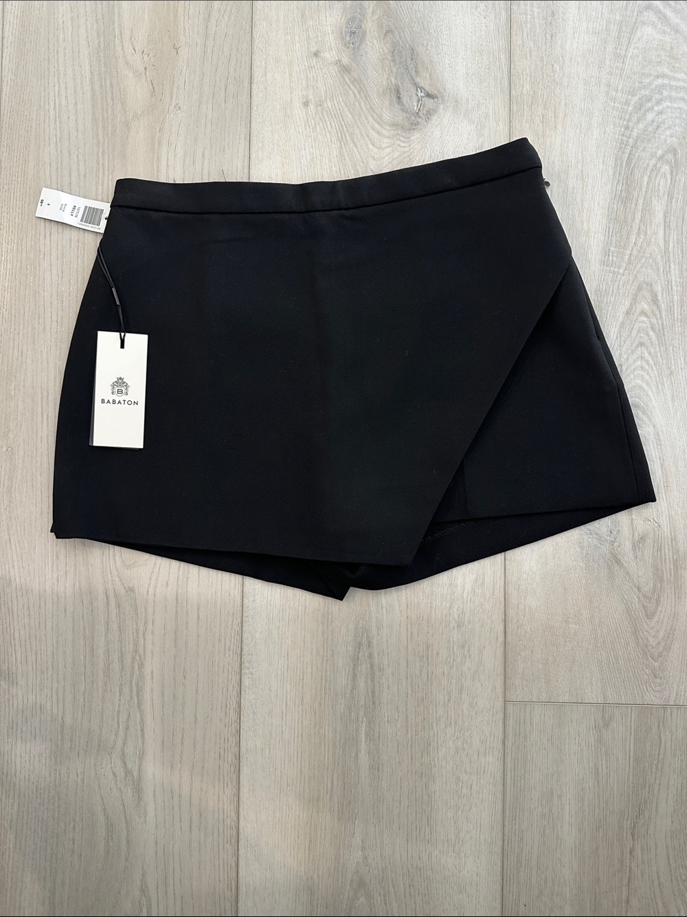 Babaton Black Asymmetrical Skort